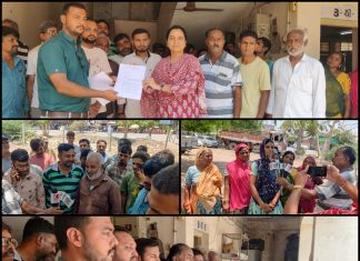 બાબરામાં થતાં લેમ્પની કામગીરી સામે વિરોધ, આપવામાં આવ્યું આવેદન પત્ર