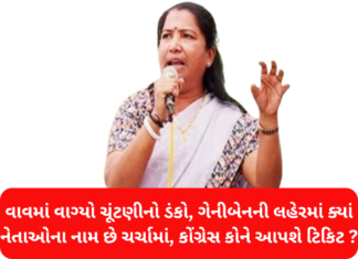 વાવમાં વાગ્યો ચૂંટણીનો ડંકો, ગેનીબેનની લહેરમાં ક્યાં નેતાઓના નામ છે ચર્ચામાં, કોંગ્રેસ કોને આપશે ટિકિટ