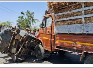 Amreli: ધારી તુલસીશ્યામ રોડ પર ટાટા 407 અને રીક્ષા વચ્ચે અકસ્માત, 8 લોકોને ઈજા